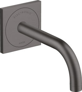 AXOR Uno Samoczynna bateria umywalkowa do montażu podtynkowego ściennego z wylewką 165mm, element zewnętrzny Czarny Chrom Szczotkowany