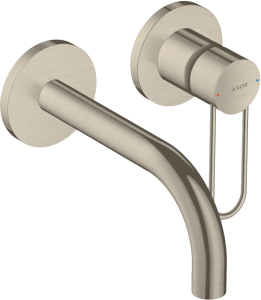 AXOR Uno Jednouchwytowa bateria umywalkowa montaż ścienny podtynkowy Nikiel Szczotkowany