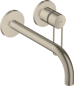 AXOR Uno Jednouchwytowa bateria umywalkowa montaż ścienny podtynkowy z wylewką 225mm i uchwytem loop Nikiel Szczotkowany