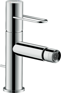 AXOR Uno Jednouchwytowa bateria bidetowa z automatycznym kompletem odpływowym i uchytem loop Brąz Szczotkowany