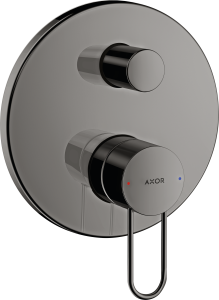 AXOR Uno Jednouchwytowa bateria wannowa, montaż podtynkowy Czarny Chrom Polerowany