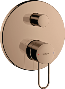 AXOR Uno Jednouchwytowa bateria wannowa Czerwone Złoto Polerowane