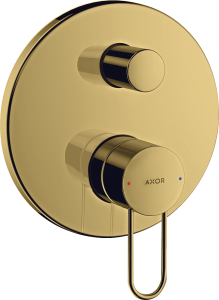 AXOR Uno Jednouchwytowa bateria wannowa Złoty Optyczny Polerowany