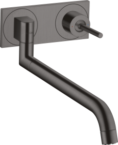 AXOR Uno Jednouchwytowa bateria kuchenna ścienna podtynkowa Czarny Chrom Szczotkowany