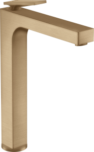 AXOR Citterio Jednouchwytowa bateria umywalkowa 280 z uchwytem dźwigniowym z niezamykanym kompletem odpływowym Brąz Szczotkowany