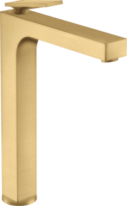 AXOR Citterio Jednouchwytowa bateria umywalkowa 280 z uchwytem dźwigniowym z niezamykanym kompletem odpływowym Złoty Optyczny Szczotkowany