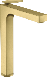 AXOR Citterio Jednouchwytowa bateria umywalkowa 280 z uchwytem dźwigniowym z niezamykanym kompletem odpływowym Mosiądz Szczotkowany