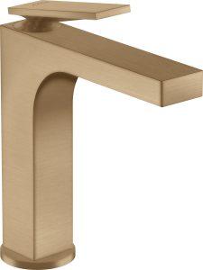 AXOR Citterio Jednouchwytowa bateria umywalkowa 160 z uchwytem dźwigniowym i niezamykanym kompletem odpływowym  Brąz Szczotkowany