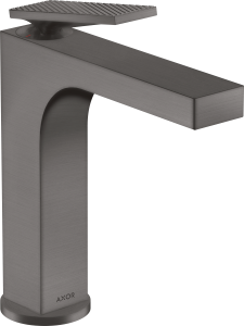 AXOR Citterio Jednouchwytowa bateria umywalkowa 160 z uchwytem dźwigniowym i niezamykanym kompletem odpływowym - szlif diamentowy Czarny Chrom Szczotkowany
