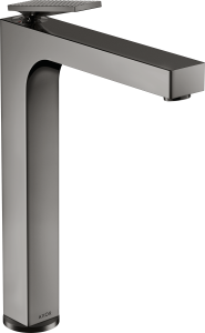AXOR Citterio Jednouchwytowa bateria umywalkowa 280 z uchwytem dźwigniowym i niezamykanym kompletem odpływowym - szlif diamentowy Czarny Chrom Polerowany