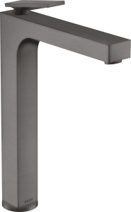 AXOR Citterio Jednouchwytowa bateria umywalkowa 280 z uchwytem dźwigniowym i niezamykanym kompletem odpływowym - szlif diamentowy Czarny Chrom Szczotkowany