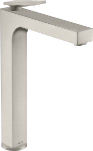 AXOR Citterio Jednouchwytowa bateria umywalkowa 280 z uchwytem dźwigniowym i niezamykanym kompletem odpływowym - szlif diamentowy Stal Szlachetna Optyczna