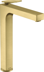 AXOR Citterio Jednouchwytowa bateria umywalkowa 280 z uchwytem dźwigniowym i niezamykanym kompletem odpływowym - szlif diamentowy Mosiądz Szczotkowany