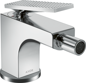 AXOR Citterio Jednouchwytowa bateria bidetowa z uchwytem dźwigniowym i kompletem odpływowym - szlif diamentowy Chrom