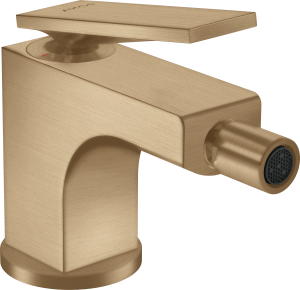 AXOR Citterio Jednouchwytowa bateria bidetowa z uchwytem dźwigniowym i kompletem odpływowym Brąz Szczotkowany