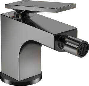 AXOR Citterio Jednouchwytowa bateria bidetowa z uchwytem dźwigniowym i kompletem odpływowym Czarny Chrom Polerowany