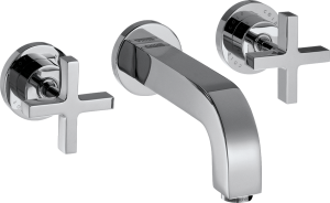 AXOR Citterio 3-otworowa bateria umywalkowa montaż ścienny podtynkowy z wylewką 162mm Chrom