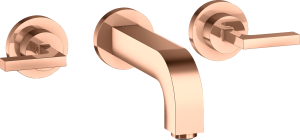 AXOR Citterio 3-otworowa bateria umywalkowa montaż ścienny podtynkowy z uchwytem jednoramiennym, montaż podtynkowy Czerwone Złoto Polerowane