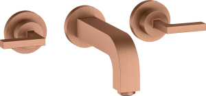 AXOR Citterio 3-otworowa bateria umywalkowa montaż ścienny podtynkowy z uchwytem jednoramiennym, montaż podtynkowy Czerwone Złoto Szczotkowane