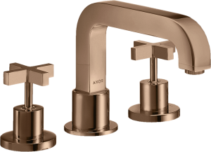 AXOR Citterio 3-otworowa bateria na brzeg wanny Czerwone Złoto Polerowane