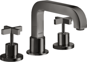 AXOR Citterio 3-otworowa bateria na brzeg wanny Czarny Chrom Polerowany