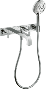 AXOR Citterio 3-otworowa bateria wannowa montaż ścienny podtynkowy Chrom