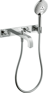 AXOR Citterio 3-otworowa bateria wannowa montaż ścienny podtynkowy Chrom