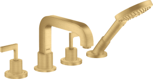 AXOR Citterio 4-otworowa bateria na brzeg wanny Złoty Optyczny Szczotkowany