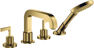 AXOR Citterio 4-otworowa bateria na brzeg wanny Złoty Optyczny Polerowany