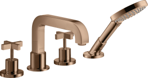 AXOR Citterio 4-otworowa bateria wannowa Czerwone Złoto Polerowane