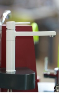 KLUDI ZENTA jednouchwytowa bateria kuchenna biały/chrom