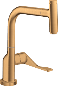 AXOR Citterio Jednouchwytowa bateria kuchenna 230 z wyciąganą wylewką Złoty Optyczny Szczotkowany