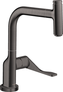 AXOR Citterio Jednouchwytowa bateria kuchenna 230 z wyciąganą wylewką Czarny Chrom Szczotkowany