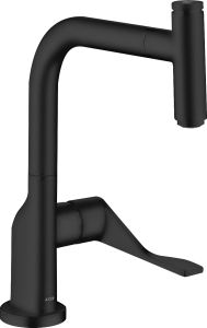 AXOR Citterio Jednouchwytowa bateria kuchenna 230 z wyciąganą wylewką Czarny Matowy