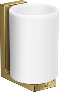 AXOR Universal Rectangular Kubek na szczoteczki do zębów Złoty Optyczny Polerowany