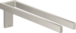 AXOR Universal Rectangular Podwójny wieszak na ręcznik Stal Szlachetna Optyczna