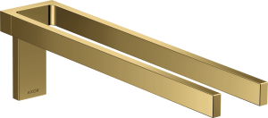 AXOR Universal Rectangular Podwójny wieszak na ręcznik Złoty Optyczny Polerowany