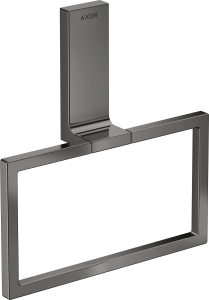 AXOR Universal Rectangular Wieszak na ręcznik typu Ring Czarny Chrom Polerowany