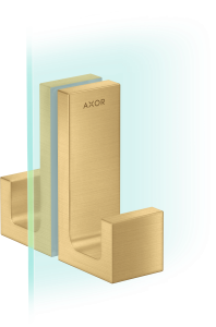 AXOR Universal Rectangular Uchwyt drzwi prysznicowych Złoty Optyczny Szczotkowany