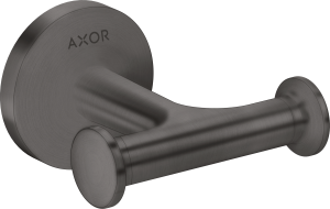 AXOR Universal Circular Podwójny wieszak na ręcznik Czarny Chrom Szczotkowany