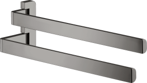 AXOR Universal Softsquare Wieszak na ręcznik 2 ramiona Czarny Chrom Polerowany