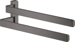 AXOR Universal Softsquare Wieszak na ręcznik 2 ramiona Czarny Chrom Szczotkowany