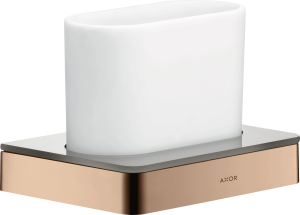 AXOR Universal Softsquare Kubek do mycia zębów Czerwone Złoto Polerowane