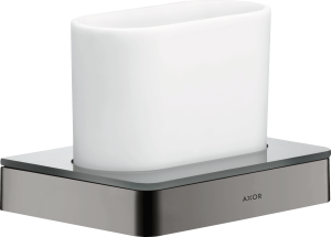AXOR Universal Softsquare Kubek do mycia zębów Czarny Chrom Polerowany