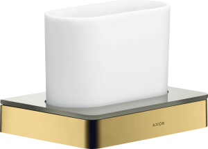 AXOR Universal Softsquare Kubek do mycia zębów Złoty Optyczny Polerowany
