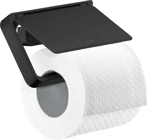 AXOR Universal Softsquare Uchwyt na papier toaletowy z osłoną Czarny Matowy