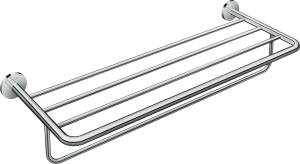 AXOR Universal Circular Półka na ręczniki z wieszakiem Chrom
