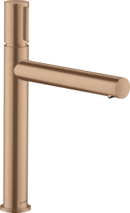 AXOR Uno Bateria umywalkowa Select 200 z niezamykanym kompletem odpływowym Czerwone Złoto Szczotkowane