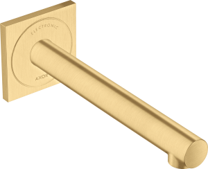 AXOR Uno Samoczynna bateria umywalkowa do montażu podtynowego ściennego z wylewką 221mm Złoty Optyczny Szczotkowany