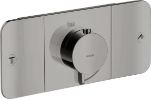 AXOR One Moduł termostatyczny do montażu podtynkowego do 2 odbiorników, element zewnętrzny Czarny Chrom Polerowany